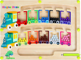 Magnetic Color & Number Maze Montessori Wooden Puzzle Game Board