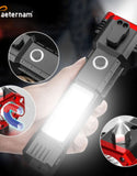 Power bank zoomable Custom Working Light Torch Car Emergency Hammer Led lantern Torch light Flashlights